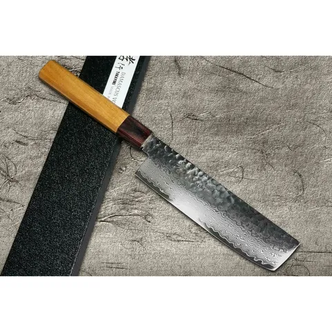 Sakai Takayuki 33-Layer VG10 Damascus Hammered WA Japanese Chefs NakiriVegetable 160mm