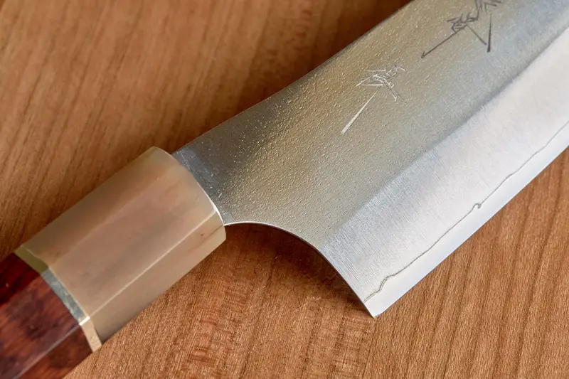 Nashiji finish on a bunka by Yū Kurosaki, Echizen
